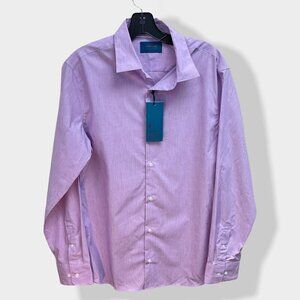 FAIRLANE Purple Men's Button Down Long‎ Sleeve Shirt